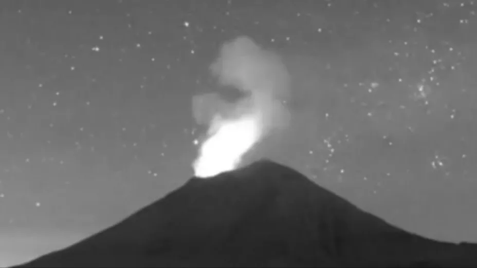 VIDEO: Fuerte explosión del volcán Popocatépetl hoy 30 de diciembre