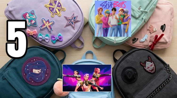 6 ideas para decorar tu mochila con temática Saja Boys y Huntrix de KPop Demon Hunters