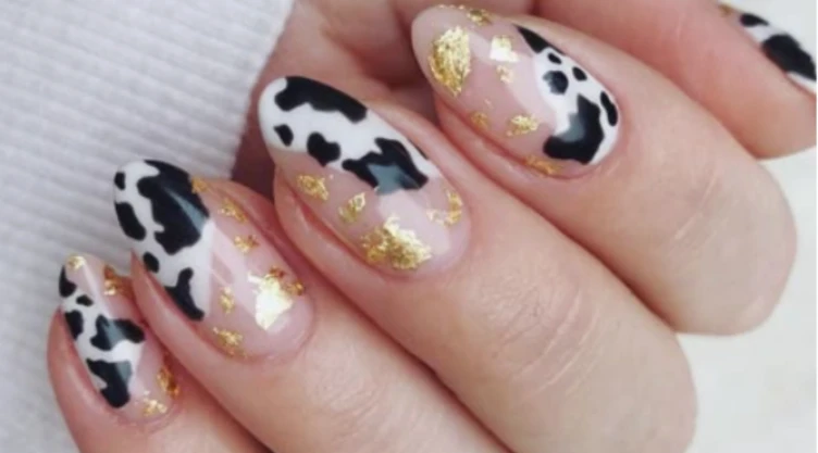 diseños de uñas de vaca