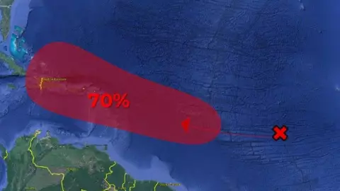 ¡Atención! Zona de baja presión en el Atlántico AUMENTA a 70% de desarrollo ciclónico ¿Viene a Yucatán?