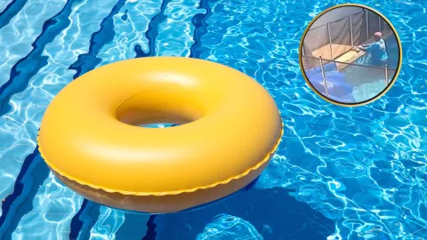 VIDEO: ¡Un ángel! Hombre rescata a perrito ciego que se ahogaba en una piscina