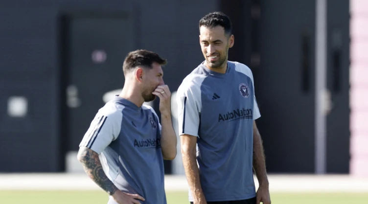 Messi y Sergio Busquets
