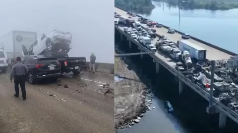 VIDEO Choque masivo en Luisiana de 158 autos implicados deja 7 muertos el 23 octubre 2023
