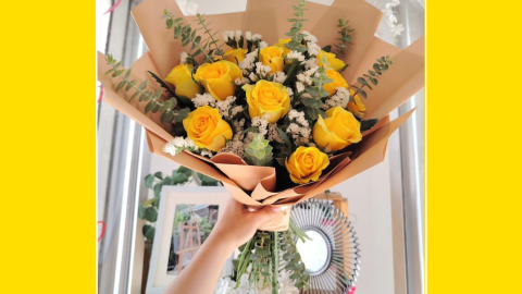 Flores amarillas - Ramo de rosas
