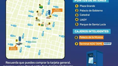 Instalan cajeros inteligentes en el Centro Histórico de Mérida