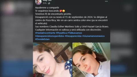 Claudia Esther de 20 años de edad desapareció en Poza Rica
