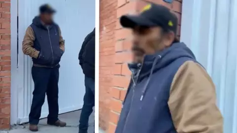 Hombre detenido por tomar fotos a menores en fila de boletos para Maluma, en Leon, Guanajuato.