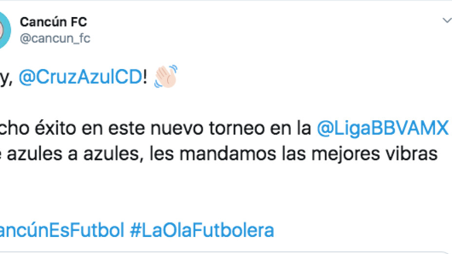 Cancún FC le manda mensaje a Cruz Azul