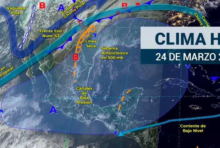 Clima en México 24 de marzo