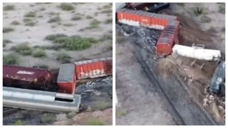 Vagones con migrantes salen disparados tras descarrilamiento de tren en Ciudad Juárez| VIDEO