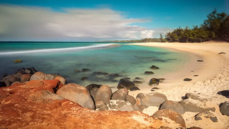 Fotografía de Playa Baldwin, en Hawái.
