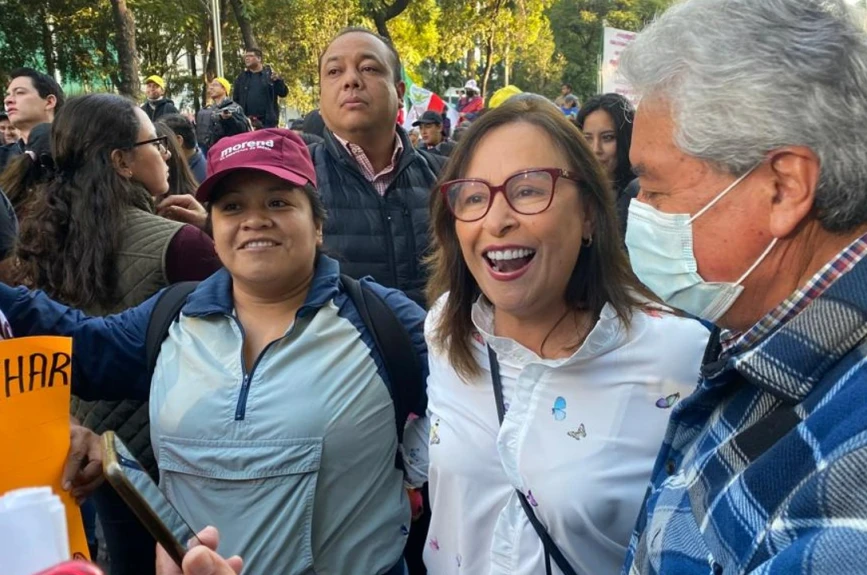Rocío Nahle marcha de AMLO cuatro años
