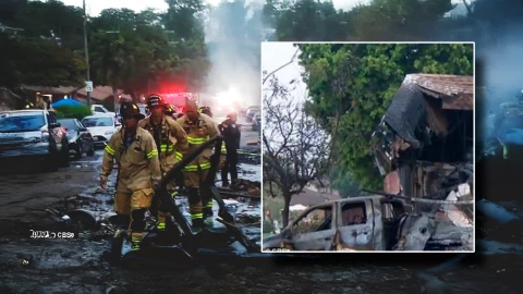 Avioneta cae en zona residencial de San Diego hoy 22 de mayo