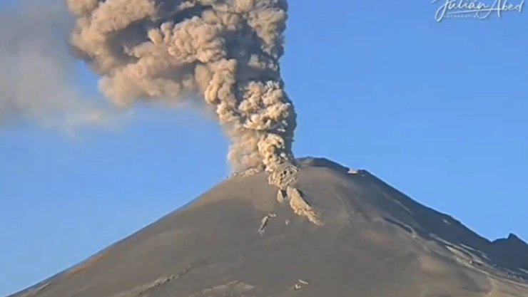 explosión volcán popocatépetl hoy 16 diciembre 2024