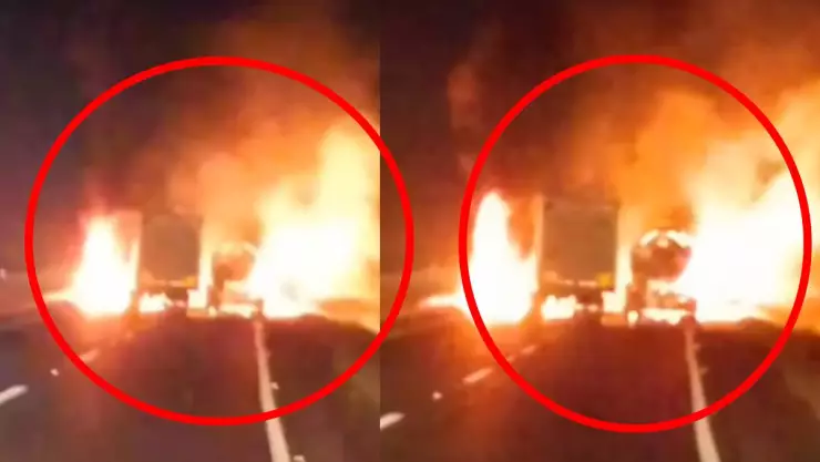 Choque e incendio Veracruz