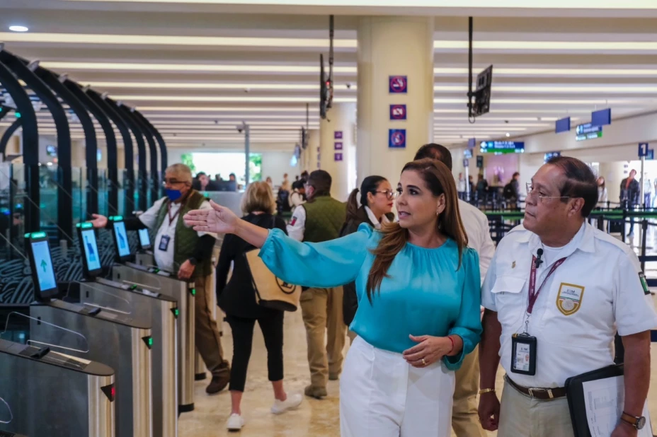 Nuevo filtro migratorio automatizado en Aeropuerto de Cancún- mara lezama
