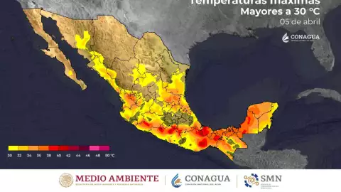 Clima en M&eacute;xico 6 de abril