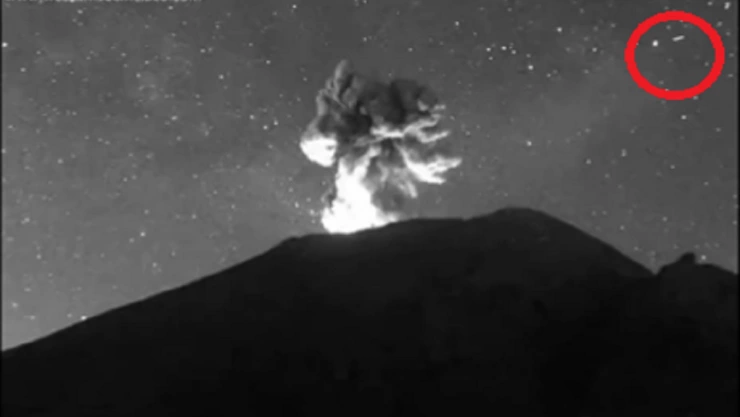 objeto en el volcán Popocatépetl