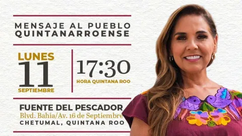Hacen invitación al Primer Informe de Gobierno de Mara Lezama en Quintana Roo