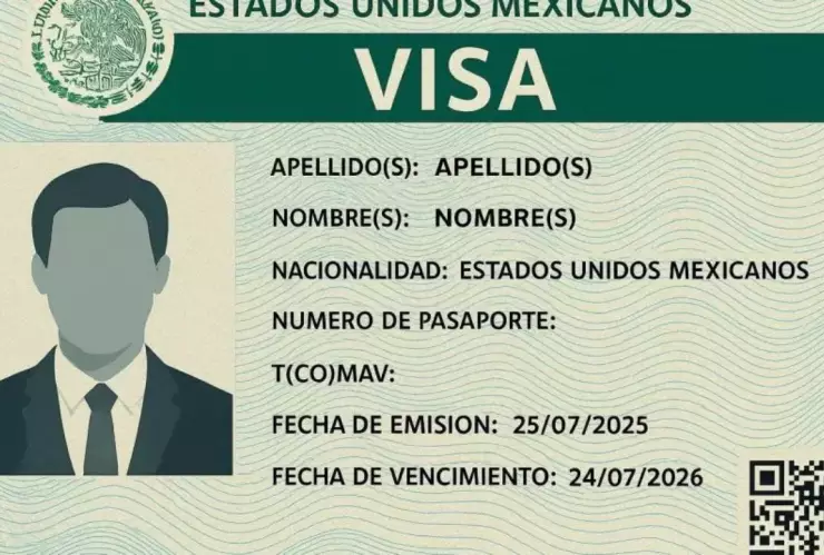 Visa electrónica mexicana.