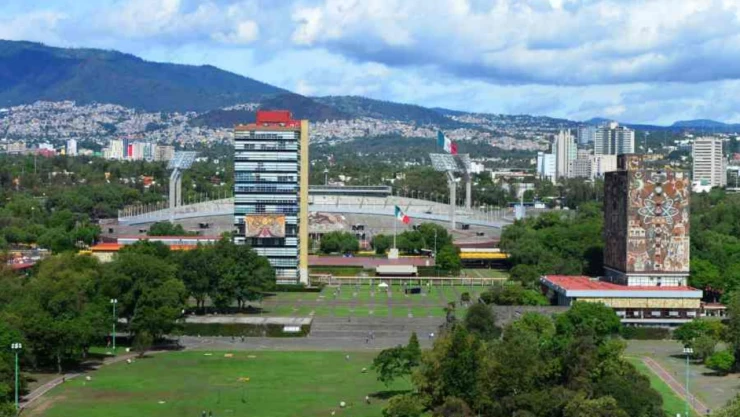 UNAM_lugar_54_ranking_mejores_mundo_interdisciplinariedad_isr_2025_ciudad_universitaria_edificios_vista_aerea_rectoria