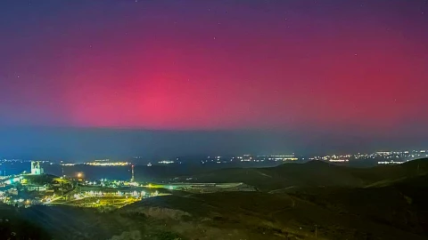 Captan auroras boreales en estados de México por tormenta geomagnética