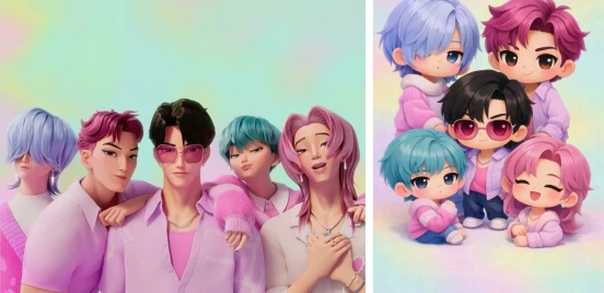 4 ideas de Photocards de los Saja Boys al estilo kawaii para un verdadero fan de Kpop Demon Hunters
