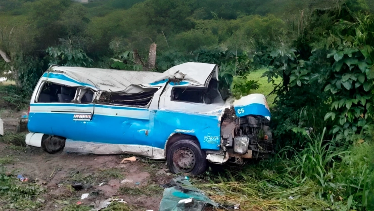 Accidente combi colectivo Palenque Chiapas