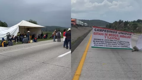 Bloqueo Arco Norte: Continúa el cierre del tramo Pachuca - Tulancingo; esto exigen los ejidatarios
