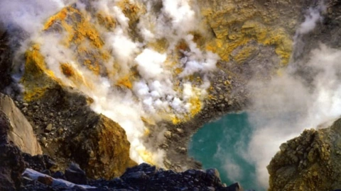 lago del volcán Popocatépetl