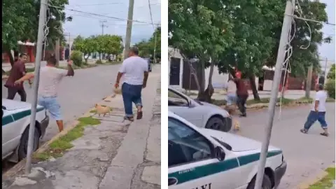 ¡Sacaron el fierro! Exhiben en VIDEO de riña en plena calle de Cancún.jpg