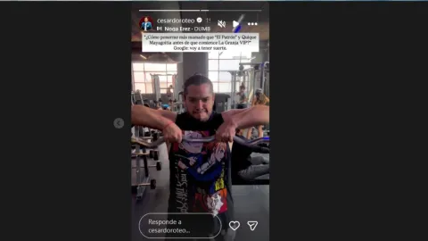 El divertido video viral de César Doroteo en el gimnasio.