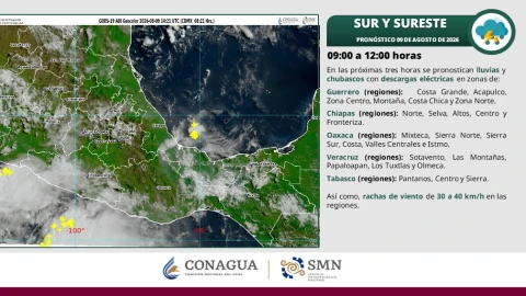 Lluvias Tabasco 9 de agosto de 2026
