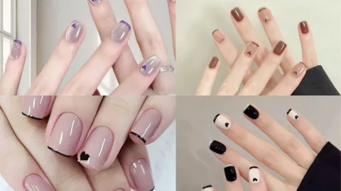 uñas con punta francesa para san valentin