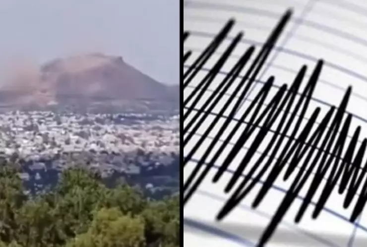 Graban desgajamiento del cerro de las Minas en Iztapalapa tras sismo en Puebla hoy