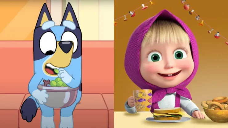 4 capítulos de Bluey y Masha y el Oso que ayudan a los niños a cuidar su cuerpo