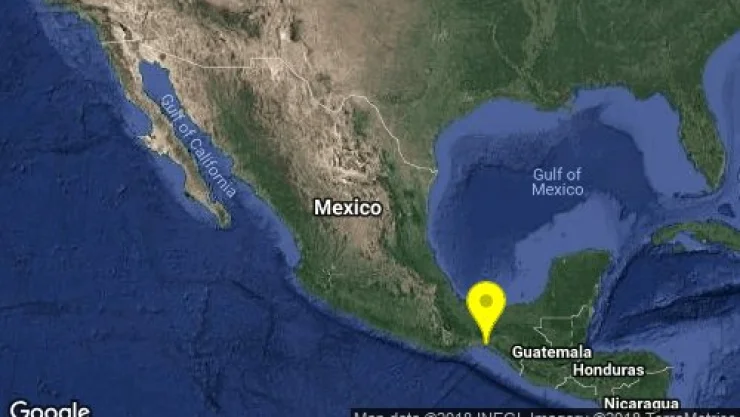 Se registra sismo de 5.7 en Arriaga Chiapas