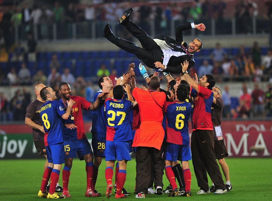 Guardiola ganó el histórico sextete con el Barcelona