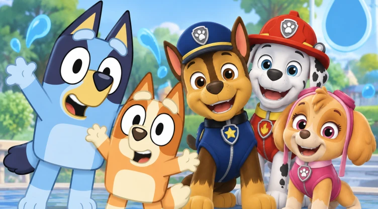 4 capítulos de Bluey y Paw Patrol para enseñar a tus hijos a cuidar el agua
