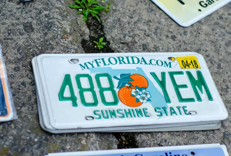 Matrícula del estado de Florida con el número 488 YEM