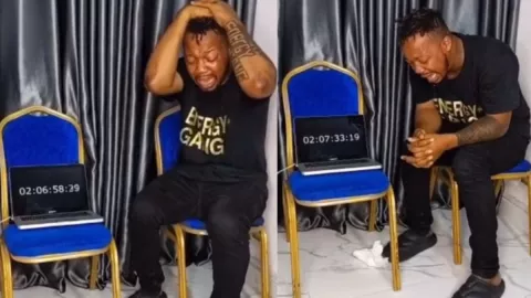 VIDEO Hombre intenta romper un récord Guinness y queda ciego