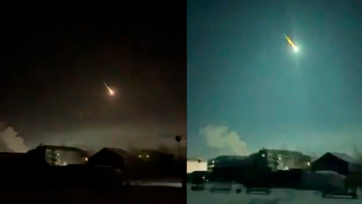 Bola de fuego atravesando el cielo, es el meteorito que cayó en Siberia