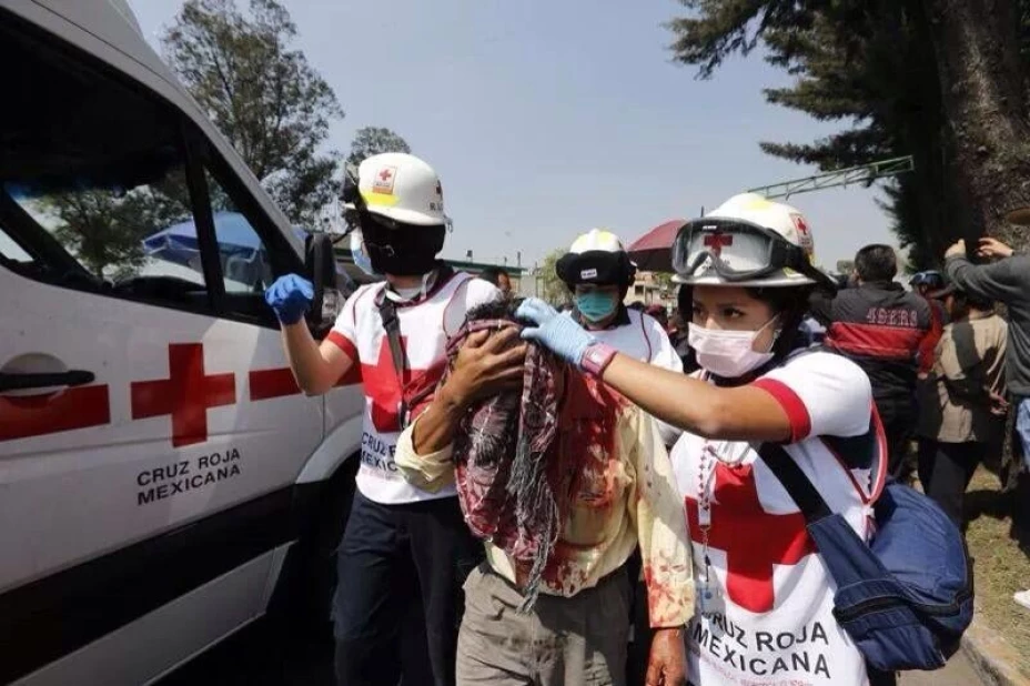 Personal de la Cruz Roja atendió a los heridos