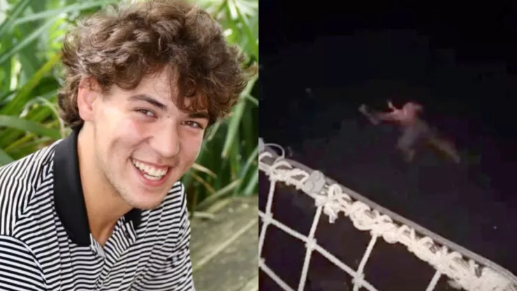 VIDEO Cameron Robbins saltó al mar y tiburones lo atacaron