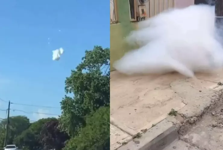 Video de la nube en la banqueta en Tijuana y nubes cayendo del cielo