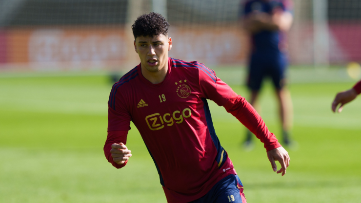 Jorge S&aacute;nchez, en un entrenamiento con Ajax