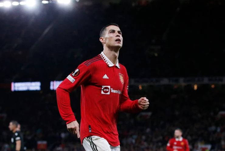Cristiano Ronaldo celebra un gol con el Manchester United