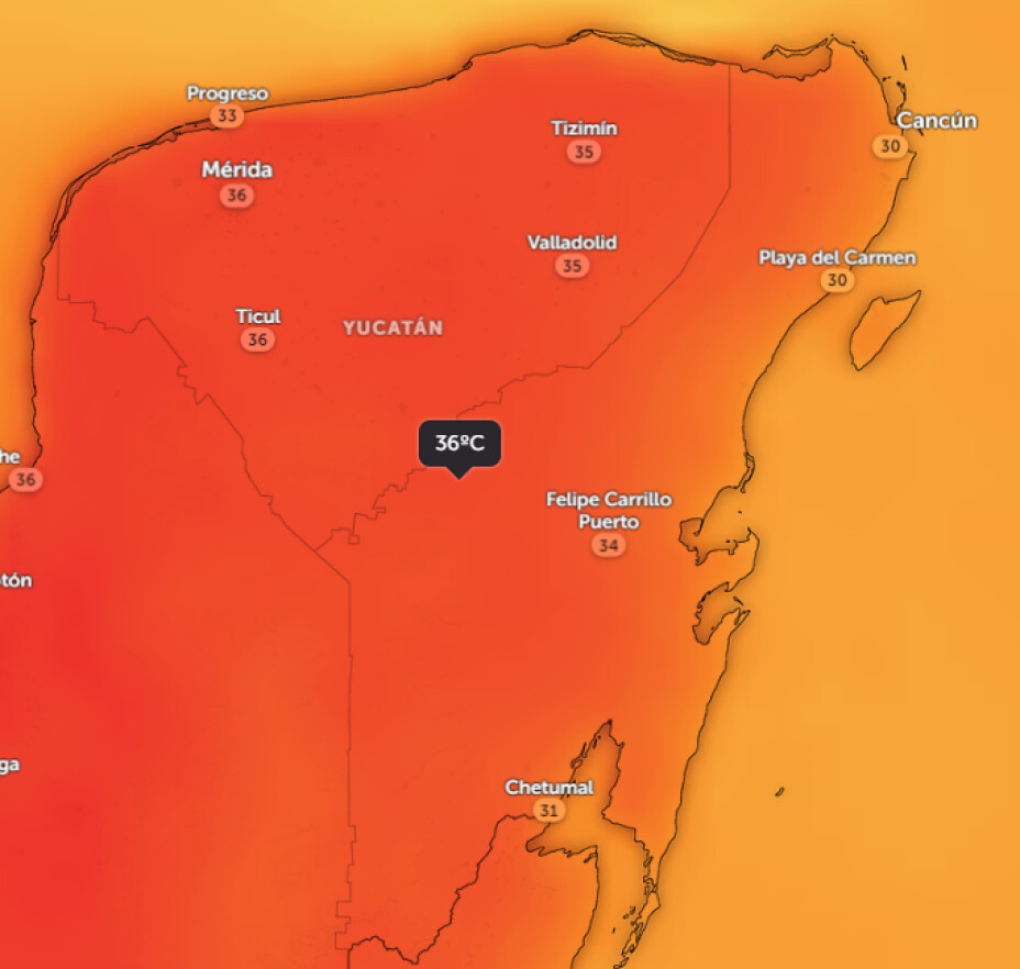 Quintana Roo tendrá un incremento de las temperaturas por la segunda ola de calor en México