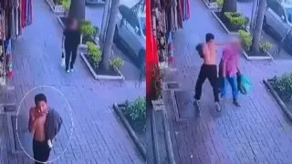 ¡Indignante! Indigente golpea brutalmente a un adulto mayor en plena calle (VIDEO).jpg