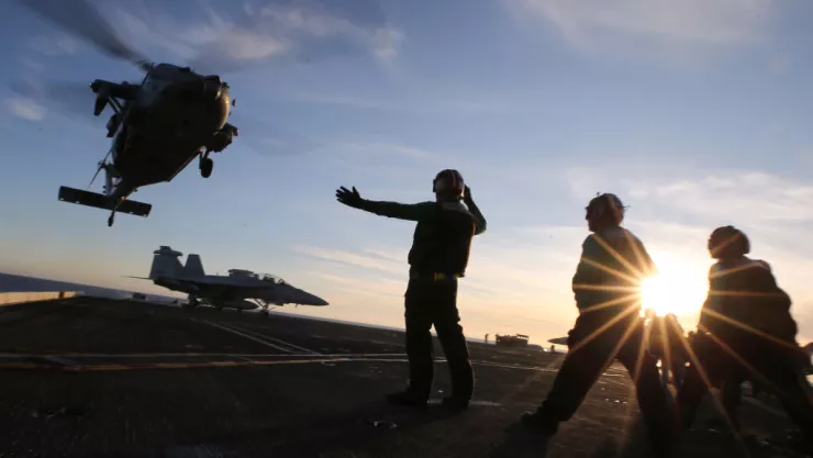 U.S. Navy Conducts Carrier Qualification Training Aboard The USS Nimitz